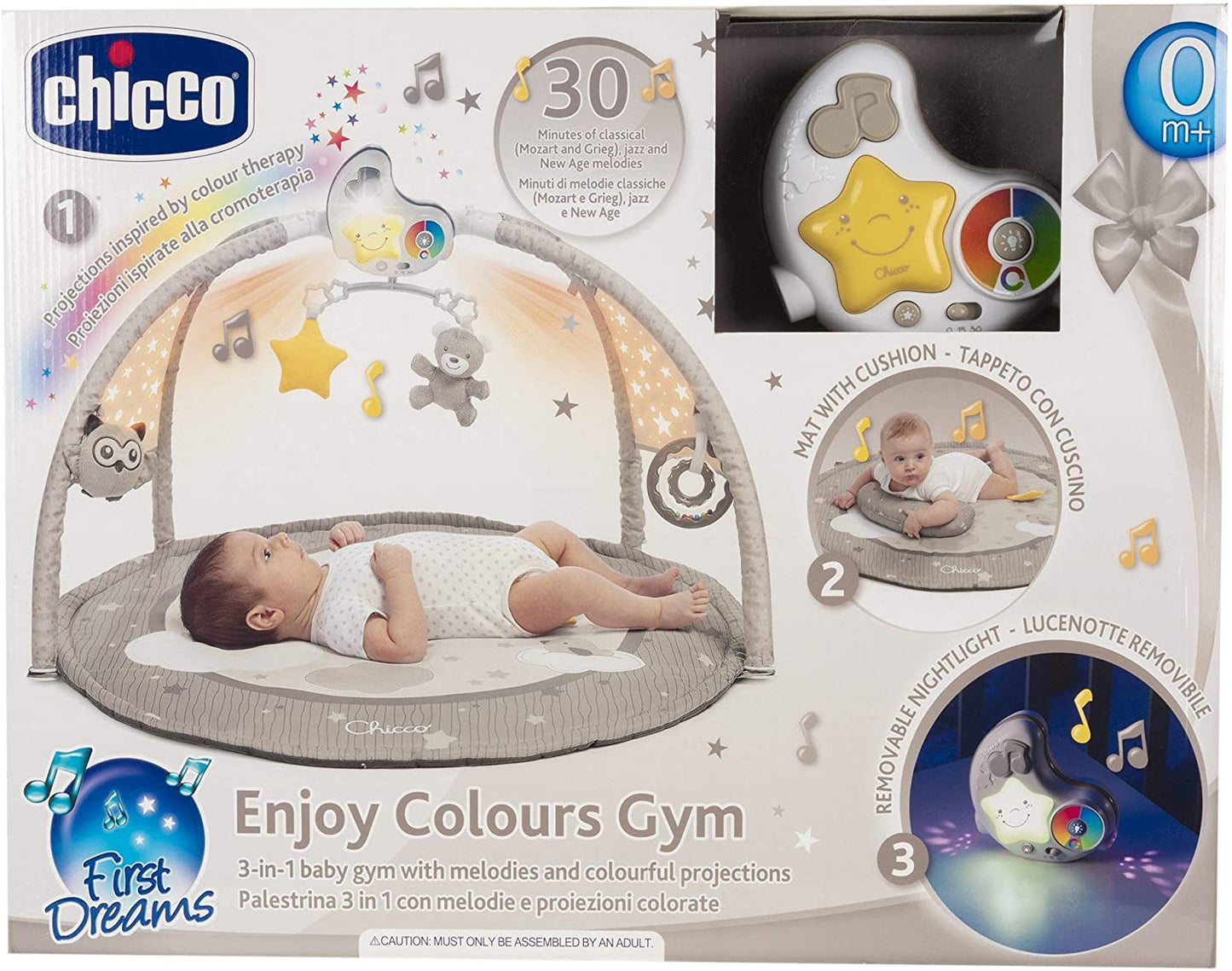Chicco Enjoy Colours Gym - Palestrina 3 in 1 con melodie e proiezioni colorate
