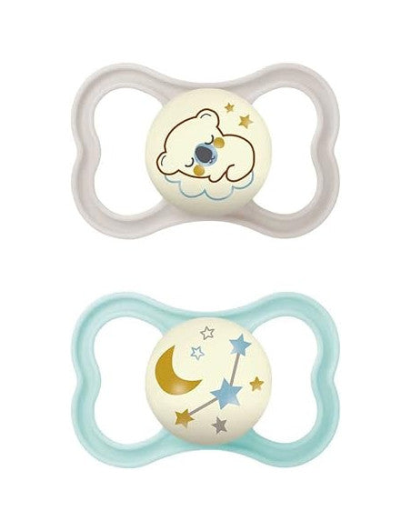 Mam Succhietti 2 Pz Air Night 16m+ in Silicone