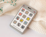 Massaggiagengive a forma di telefono grigio 100% Silicone 4m+