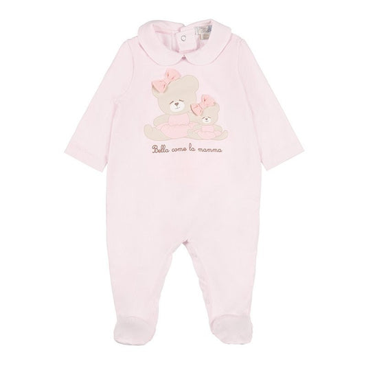 Nanan Tutina con frase"Bella come la mamma" col. rosa 1 mese 56 cm