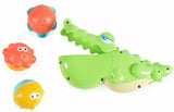 Huanger Gioco da Bagno Coccodrillo 4 pz 12m+