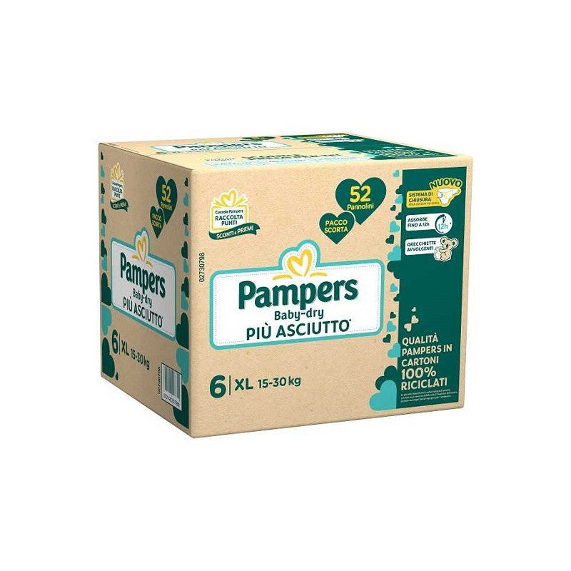 Pampers Baby Dry Pannolini PACCO SCORTA QUADRIPACK