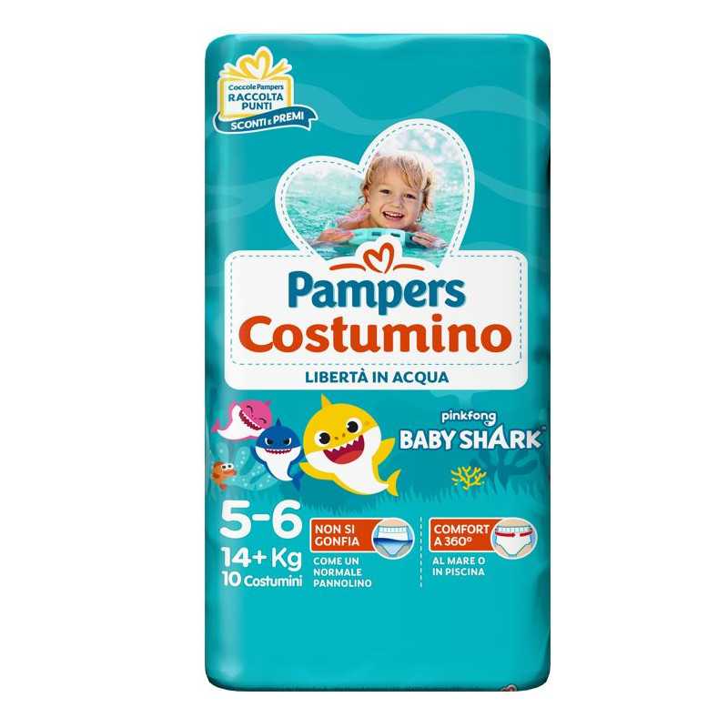 Pampers - Costumino Baby Shark Pannolini per mare o piscina
