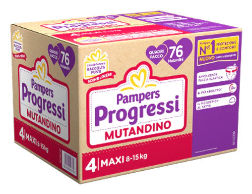 Pampers Pannolini Progressi Mutandino Quadripack