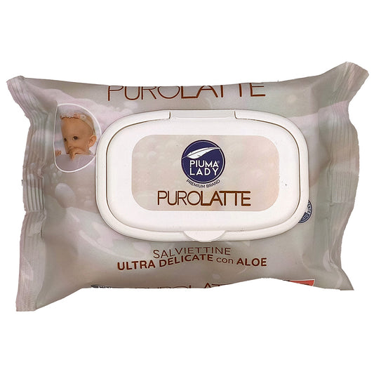 Piuma Lady Salviettine Purolatte Ultra Delicate con Aloe - Formato pocket 20 pz