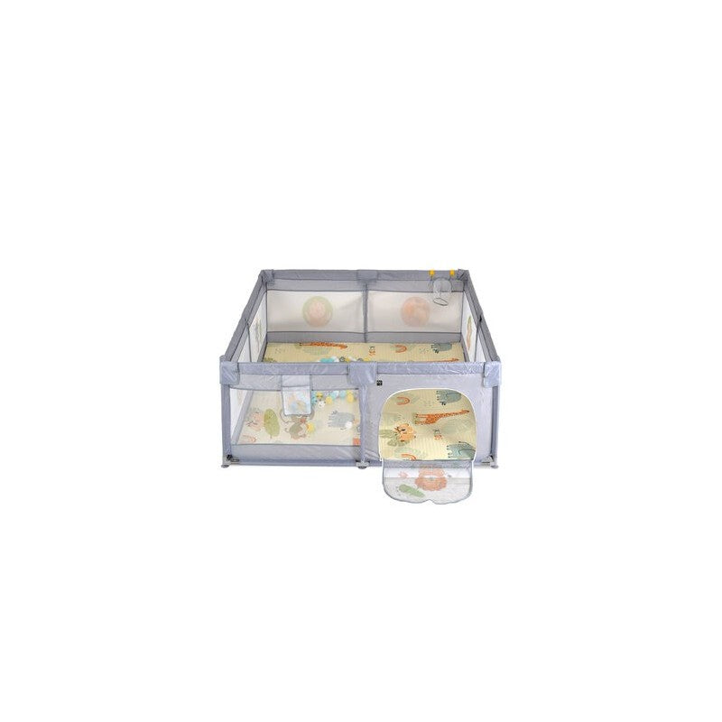 Moni Game Zone Recinto Box Playpen con accessori - 120x120 cm col. Grigio