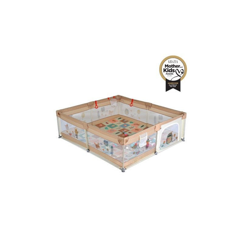 Moni Game Zone Recinto Box Playpen con accessori - 150x200 cm col. Beige