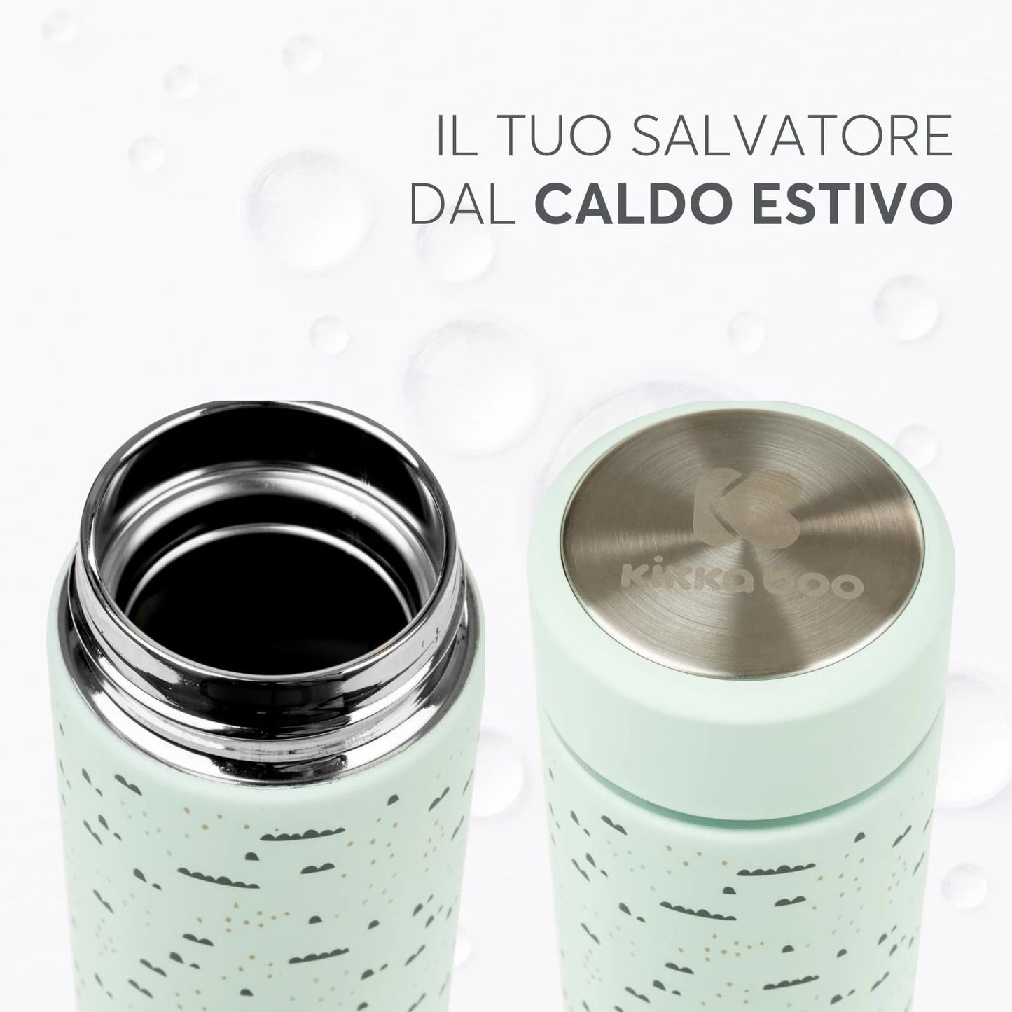 Kikkaboo Savanna Thermos Pappa Neonati 500ml In Acciaio Inossidabile