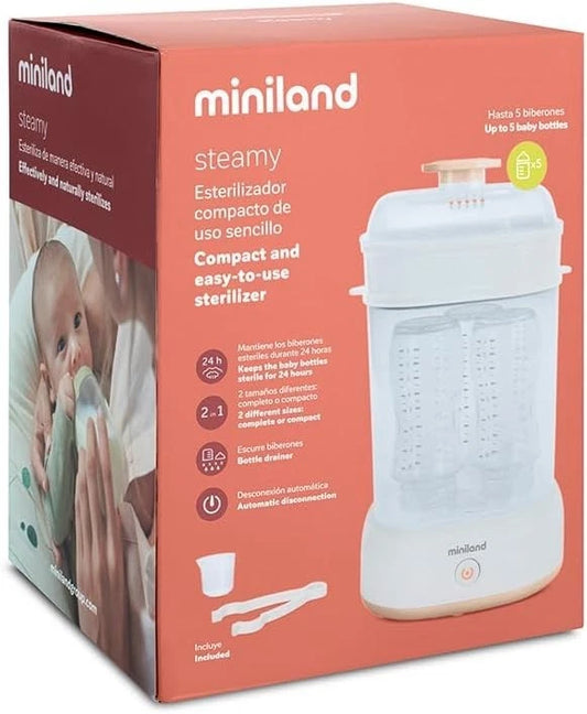 Miniland Sterilizzatore a Vapore per Biberon Ciucci e Tettarelle STEAMY