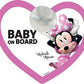 Disney Baby Segnale Auto con adesivo "Baby on board"  Mickey/Minnie - 21x26 cm