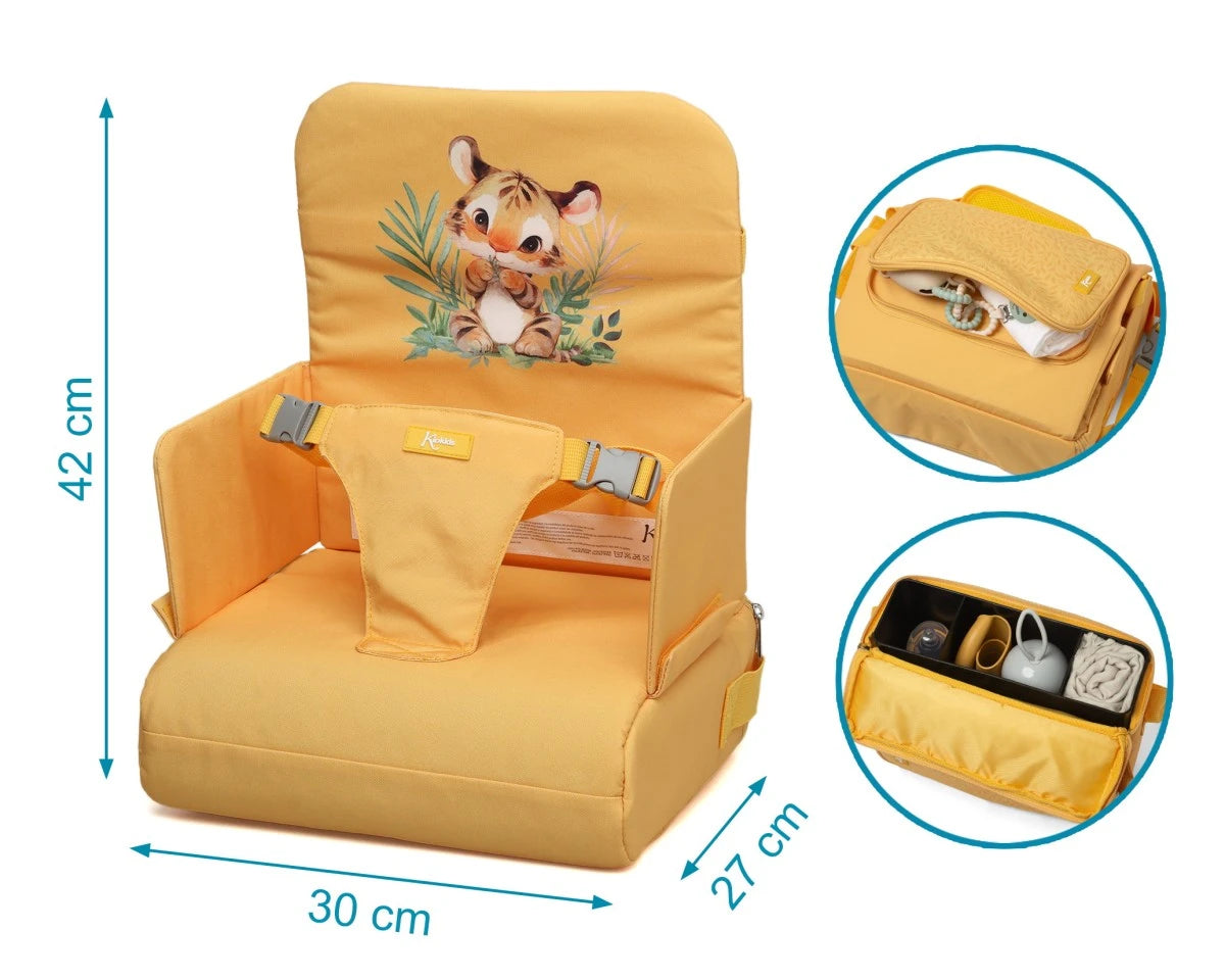 Kiokids - Seggiolone pappa , da sedia da viaggio pieghevole 6-36 mesi
