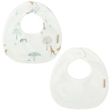 Bimbidreams Set di 2 bavaglini 19x19 190 Tanzania 536 01 Bianco