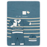 Cuoricino mio Set Neonato Completino Tg. 1 + Copertina + Cappellino Avion