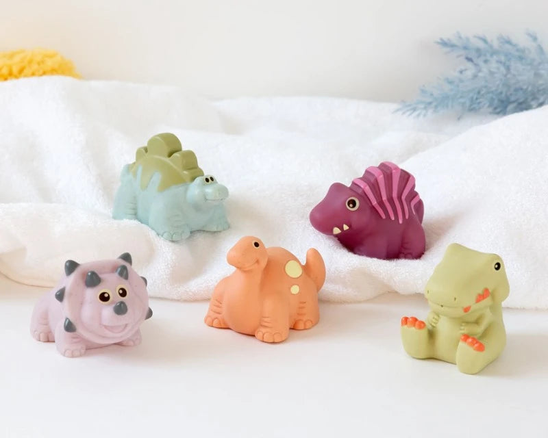 Kiokids Gioco per bagnetto Dinosauri morbidi 5pz