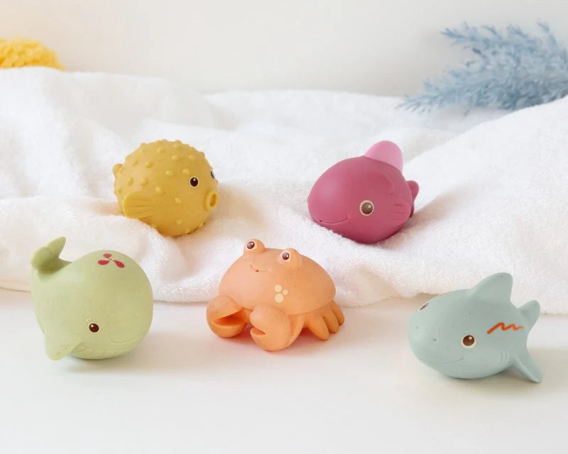 Kiokids Gioco per bagnetto Pesciolini morbidi 5pz