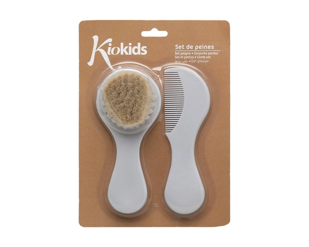 Kiokids Set Pettine E Spazzola Setole Naturali