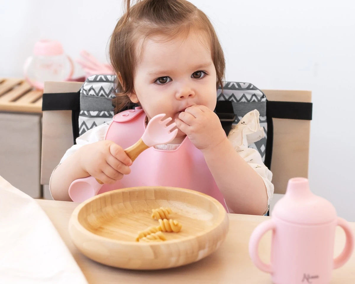 Kiokids Set Stoviglie in Bambù e Silicone con ventosa