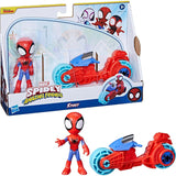 Hasbro Spidey con Motocicletta e Action Figure 10 cm