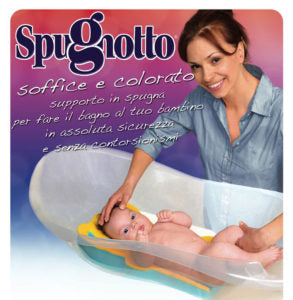 Spugnotto - Supporto in Spugna soffice e colorato - per il bagnetto in sicurezza e senza contorsioni