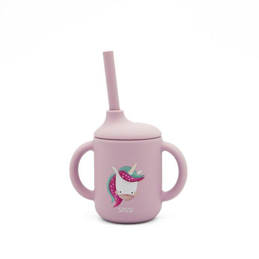 Sassi Junior Tazza di Apprendimento con cannuccia in Silicone 120 ml