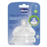 Chicco Tettarelle 2 pz Natural Feeling 4m+ Flusso Regolabile
